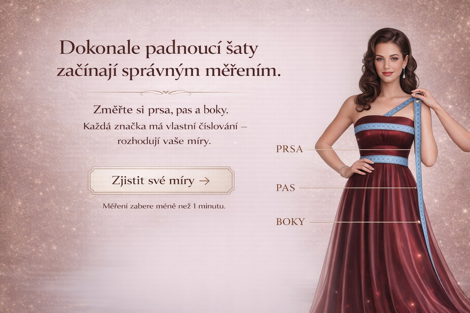 Dokonalé měření pro perfektní šaty